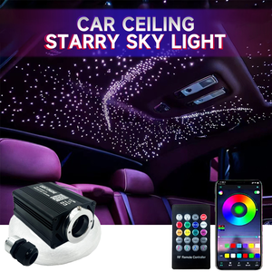 Nueva Luz de Techo con Efecto Cielo Estrellado para Auto y Hogar, Luces de Fibra Óptica, Lámpara de Ambiente con Control Musical, RGB 12V RGBW, Estilo DIY - Product Image 1