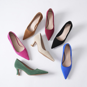 Zapatos <span class=keywords><strong>de</strong></span> tacón alto ajustados <span class=keywords><strong>de</strong></span> gran tamaño, nuevos zapatos <span class=keywords><strong>de</strong></span> mujer <span class=keywords><strong>de</strong></span> Color sólido <span class=keywords><strong>de</strong></span> ante negro, ZAPATOS <span class=keywords><strong>DE</strong></span> TRABAJO <span class=keywords><strong>DE</strong></span> MODA puntiagudos, zapatos <span class=keywords><strong>de</strong></span> <span class=keywords><strong>azafata</strong></span> - Product Image 1