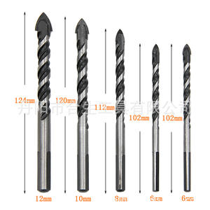 Brocas de Carburo de 6, 8, 10 y 12 mm, Métricas, para Azulejos, Paredes y Cerámica, con Vástago Recto, Rosca Derecha, Estándar DIN - Product Image 5