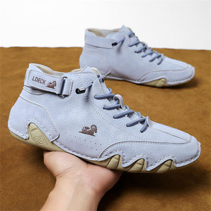 NUEVO Diseño Suela de goma de alta calidad Unisex Causal Walking Style Shoes Zapatillas de deporte de moda <span class=keywords><strong>para</strong></span> hombres Botas de cuero - Product Image 1