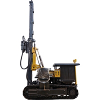 Machine de forage rotative sur chenilles pour l'installation de poteaux solaires, pour la pose de poteaux solaires en terre, à vendre