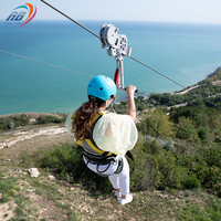 Resorts Ropeway Cableway Parc à thème Équipement touristique Jungle Zip Line Kit Rope Adventure Park