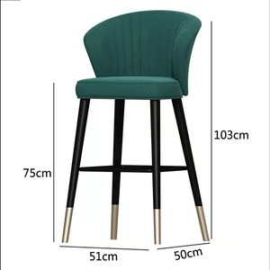 Silla <span class=keywords><strong>de</strong></span> barra alta americana simple nórdica moderna con pata <span class=keywords><strong>de</strong></span> hierro y respaldo para uso doméstico o comercial <span class=keywords><strong>Comprar</strong></span> taburete alto - Product Image 6