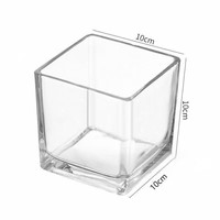 Bocaux à bougies carrés en verre transparent personnalisés, décoration d'intérieur, réutilisables, résistants à la chaleur, écologiques, impression offset, luxe disponible, haute qualité