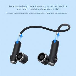 2 in 1 Portable <b>Neck</b> Fan with LED Reading <b>Light</b> Magnetic Detachable 5 Speed 360 Adjustable for Outdoor Office Home - Product Image 4