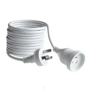 UNITED CABLE Power Extension Lead cord 10 Metre White 240VAC 10AMP