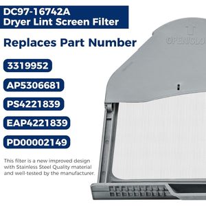 Filtro de pelusas para secadora Romalon DC97-16742A, pantalla de acero inoxidable para secadoras Samsung, fácil instalación - Product Image 3