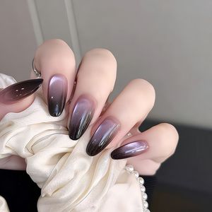 <span class=keywords><strong>ชา</strong></span>แบล็คเคอร์แรนท์เย็นเข้มข้น - เล็บปลอมแบบกดติดลายตาแมวสีม่วงแบล็คเคอร์แรนท์ ดีไซน์หรูหราและละเอียดอ่อน ทำมือ ถอดออกได้ 10 ชิ้น - Product Image 3