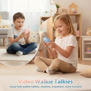 Walkie Talkies Portátiles para Niños, Paquete de 2, Recargables, 650 mAh, Plástico, Impermeables, Intercomunicador con Video, Alcance de <1.5 km, Juguete Familiar para Interiores/Exteriores - Product Image 5
