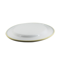 Ensemble de plateaux à dîner en émail moderne de luxe avec logo personnalisé plats en céramique et plat à soupe pour mariage et barbecue
