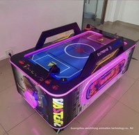 Équipement de jeu d'arcade en métal, best-seller à l'exportation, jeux de hockey aérien pour enfants à deux joueurs, en boîte en bois, avec des personnages célèbres, pour 6 ans et plus
