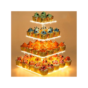 Support de Cupcake-support de Cupcake Premium-affichage de tour de Cupcake en acrylique-décoration de fête de <span class=keywords><strong>Bar</strong></span> à bonbons-affichage en acrylique à 4 niveaux - Product Image 1