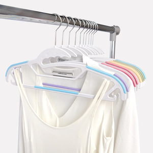 <span class=keywords><strong>Cintres</strong></span> transparents antidérapants en plastique usine, 10 pièces, <span class=keywords><strong>multiples</strong></span> accroche chromés pour vêtements - Product Image 5