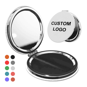 0717 Custom Metal Mini Pocket <b>Mirror</b> Logo Wholesale Double-sided Compact 2x Magnification <b>Makeup</b> - Product Image 2