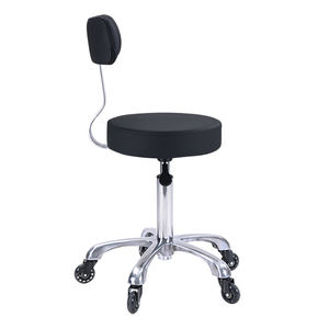 Chaise pivotante dentaire commerciale 35*54-72, tabouret de <span class=keywords><strong>garage</strong></span> à roulettes, tabouret d'esthéticienne, panneau en bois MDF contreplaqué, charge de 120 kg - Product Image 1