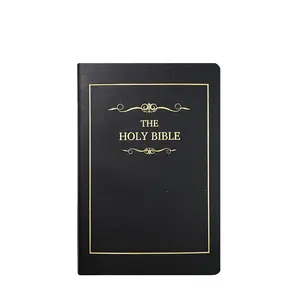 Ingrosso nuovo Design di personalizzazione di grandi dimensioni colore misto in pelle sintetica stampa di libri Hot Sliver inglese bibbia