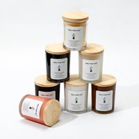 AIKUN Luxury Home Dekorative Duft Soja Wachs Aroma Glas Glas Kerze Private Label Holzdeckel für Urlaub Diwali Ostern Ramadan