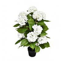 Promo Panas Bunga Hydrangea Putih Artificial Premium - OEM Daun Cetak 3D Real Touch untuk Dekorasi Pernikahan dan Rumah (Langsung dari Pabrik)