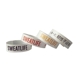 Bracelet de remerciement personnalisé, pour dames, bracelet tyvek imprimé à jet d'encre, bracelets jetables avec identification, bon marché - Product Image 2