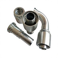 Vente d'usine : Raccord hydraulique pivotant durable, haute pression, léger, raccords hydrauliques 45 #   Utilisation d'excavateurs en acier/acier inoxydable