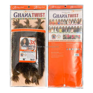 Lot de 3 mini tresses afro kinky <span class=keywords><strong>Passion</strong></span> Twists de 16 pouces pour tressage au crochet sans nœuds - Product Image 2