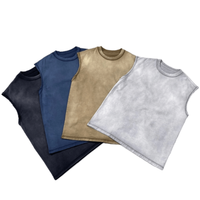 Vente en gros de débardeurs de sport pour hommes en coton 100% rétro lavé, respirant, pour la course à pied, la musculation, sans manches, pour la salle de sport