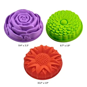 耐熱菊形花3Dベーキングシフォンケーキベークシリコンケーキ型