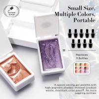 MissGel Vente en gros de gel brillant solide pour ongles, palette de fards à paupières, OEM Nail Art Salon, gel brillant solide pour ongles effet œil de chat au clair de lune