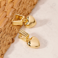 Gemnel 2026 Joyería y Accesorios para Mujer, Chapado en Oro de 14K, Joyería Impermeable, Aretes de Aro Gruesos de Lujo con Dije de Corazón