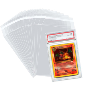 卸売 1パック100枚入り クリスタルクリア 無酸性 鑑定済みカードスラブ収納コレクションスリーブ カード用プラスチック保護バッグ - Product Image 1