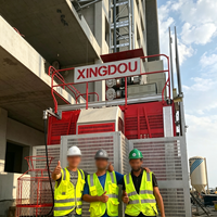 Monte-charge de chantier personnalisé à cage unique pour le levage de matériaux et de personnel, destiné aux projets d'ingénierie industrielle