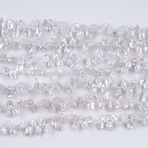 Perlas de Agua Dulce Naturales Barrocas de 6-8 mm, Cuentas con Orificio, Pétalo de Flor Regenerado, Joyería DIY, Cuentas Sueltas, Accesorios de Perlas - Product Image 2