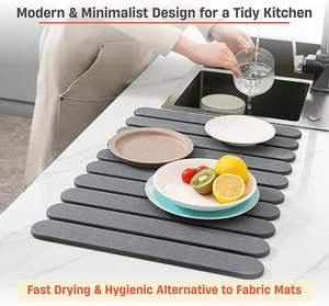 <span class=keywords><strong>Piedra</strong></span> de resina de diatomita de secado rápido, secado rápido de platos, <span class=keywords><strong>piedra</strong></span> de <span class=keywords><strong>ducha</strong></span> de baño, alfombrillas antideslizantes para baño, Mostrador de cocina plegable - Product Image 2