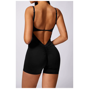 Combinaison Courte Sans Couture Femme Effet Scrunch Séchage Rapide Une Pièce pour Gym Yoga Entraînement Activewear - Product Image 4