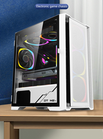 Boîtier de jeu Micro-ATX en alliage d'aluminium, support de radiateur 160 mm, USB 3.0 x1, support HDD/SSD, boîtier d'ordinateur Mid-Tower avec fenêtre latérale