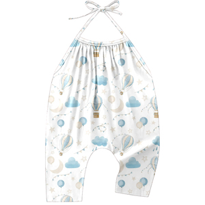 Combinaison Bébé en Soie Lactée Imprimée à Bretelles, Sans Manches, Style Sarouel, Personnalisable avec Impression Intégrale, Tenue d'Été Une Pièce pour Nourrisson - Product Image 3