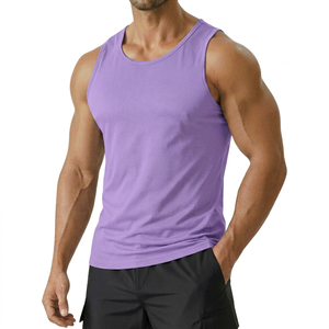 Débardeur Homme Tendance 2026 – Violet, Col Rond, Tricoté, Séchage Rapide, Couleur Unie, Décontracté, Sportif – ODM OEM - Product Image 1