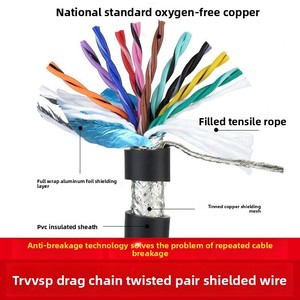 Cable de control de cadena de energía TRVVSP de cobre con núcleo de par trenzado blindado de PVC, altamente flexible, estándar nacional, 6 conductores, 300/500V - Product Image 4