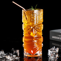Verres à cocktail et à whisky Tiki, Tasses à café transparentes Tiki, Tasses exotiques hawaïennes, Verres à vin, Tasses de bar, Tasses à boire Grimace