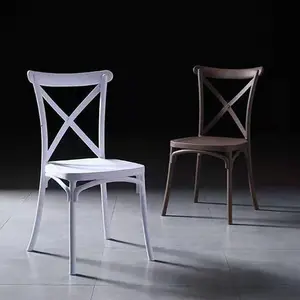 Açık restoran fransız kapalı kumaş tasarımcısı plastik istiflenebilir toptan yemek sandalyeleri