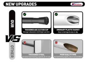 ARODDY Barres de tension en acier au carbone certifiées CE, testées contre les chutes, 0,5-0,8 m, avec prise en main parfaite, anti-chute pour <span class=keywords><strong>rideaux</strong></span> - Product Image 3