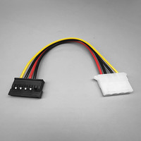 Cable de alimentación hembra Mo Lex IDE de 4 pines a 15 pines Serial ATA hembra para SATA SSD D enchufe a Cable de conversión SATA de 15 pines