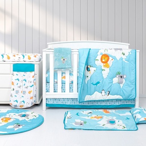 Juego <span class=keywords><strong>de</strong></span> cama con diseño <span class=keywords><strong>de</strong></span> <span class=keywords><strong>elefante</strong></span> y León <span class=keywords><strong>para</strong></span> bebé, edredón 100% algodón con dibujos animados <span class=keywords><strong>de</strong></span> animales, 3 unidades - Product Image 2