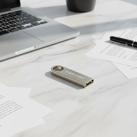 Nouvelle clé USB 2.0 en métal léger, 4 Go-64 Go, argentée, cadeau d'entreprise, logo personnalisé, avec garantie de 2 ans, 39x12.2x4.6mm