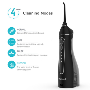 <span class=keywords><strong>Mornwell</strong></span> Flosser de agua dental portátil superventas negro al por mayor de viaje para <span class=keywords><strong>irrigador</strong></span> oral con IPX7 AliExpress vendedor superior - Product Image 2