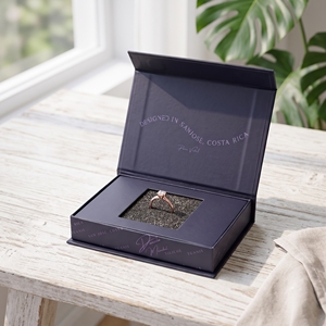Custom Logo <b>Magnetic</b> <b>Box</b> Jewelry Ring <b>Box</b> Luxury Paper Packaging Premium <b>Gift</b> <b>Box</b> OEM ODM Manufacturer - Product Image 3
