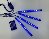 Nouvelle bande lumineuse LED RGB sans fil 12V pour intérieur de voiture, éclairage décoratif d'ambiance au sol