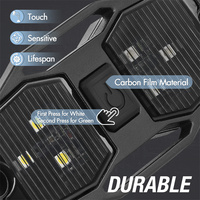 Luz LED de Techo Interior para Auto de 12V con Lente de Humo Blanco y Verde, Luz Ambiental de Lectura para UTV, RV, SUV y Camiones