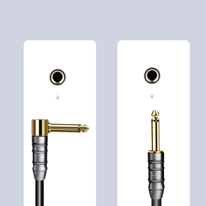 <span class=keywords><strong>Cable</strong></span> de instrumento trenzado con blindaje de color personalizado, <span class=keywords><strong>cable</strong></span> telescópico de <span class=keywords><strong>audio</strong></span> con conector estéreo en ángulo recto de 3.5mm TRS para guitarra. - Product Image 5