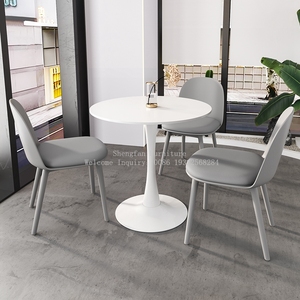 Wholesale Nordic MDF Top Coffee Shop Hotel Living Room Kitchen White Office Metal <strong>Tables</strong> Negotiation <strong>Table</strong> <strong>Tulip</strong> Dining <strong>Table</strong> - Product Image 3